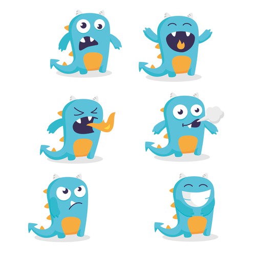 Fire design with the title 'DRAGON MASCOT'