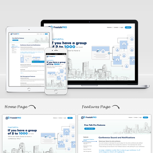 Minimalist website with the title 'Clean Modern Web Design'