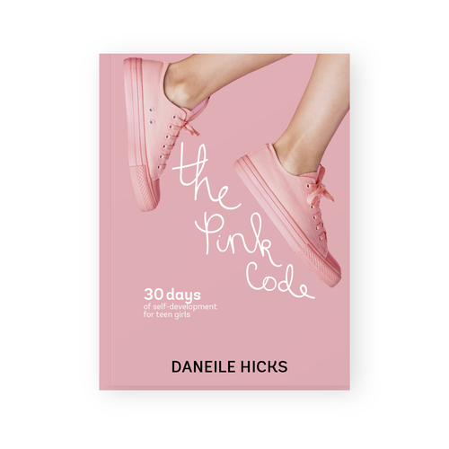 Sneaker design with the title 'pink bookcover'