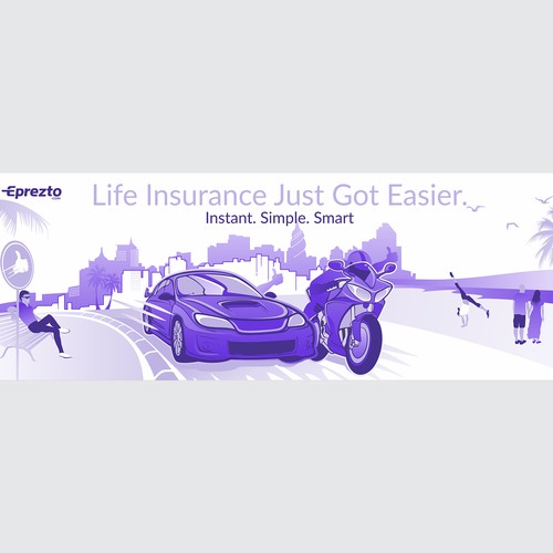 Traffic design with the title 'illustrated design for welcome page banner'