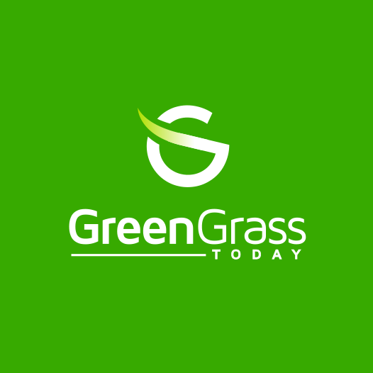 Green logo with the title 'Logo for a Lawn and turf paint service'