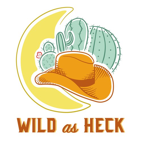Wild west design with the title 'Wild and Heack logo'