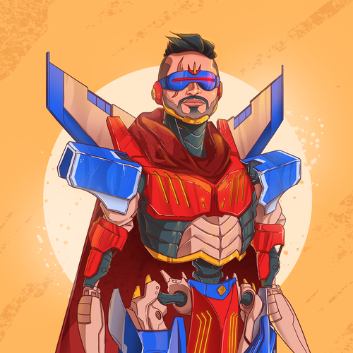 Hero artwork with the title 'Mecha Hero'