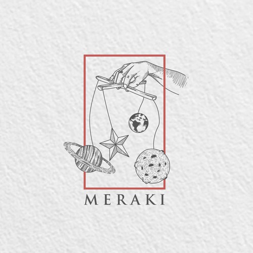 Sketch brand with the title 'Vintage Sketch style logo for techno music lovers'