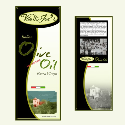 Olive oil label with the title 'bold logo concept for italian olive oil'