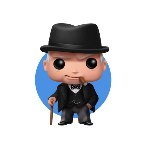 Man design with the title 'Churchill Mascot'