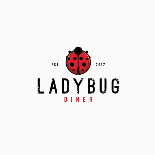 Ladybug logo with the title 'Logo concept for Ladybug Dinner-finalist'
