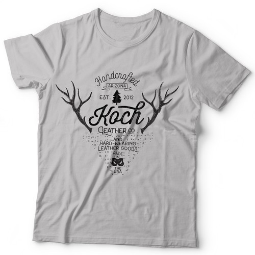 Leather design with the title 'Koch Leather'