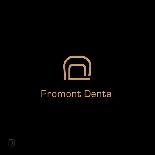 Abbreviation logo with the title 'Minimalistic logo concept for dental office.'