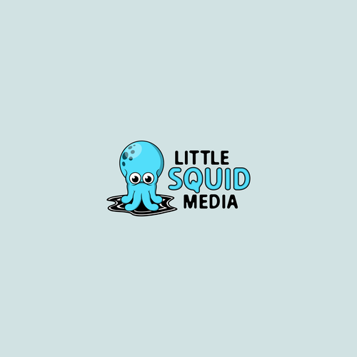 Media brand with the title 'Mascot logo design for Little Squid Media'