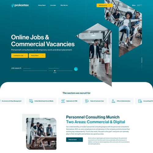 Work design with the title 'UX/UI Design Consultancy & Work Agency'