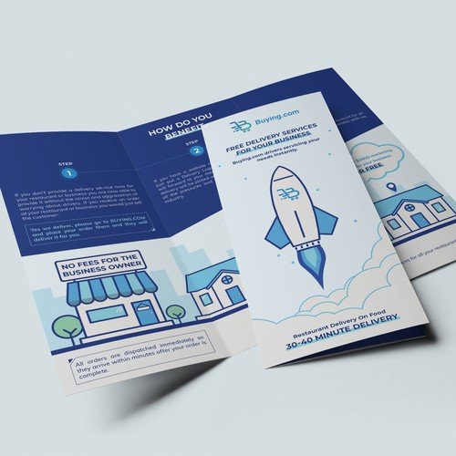 Visual design with the title 'Delivery services company brochure'