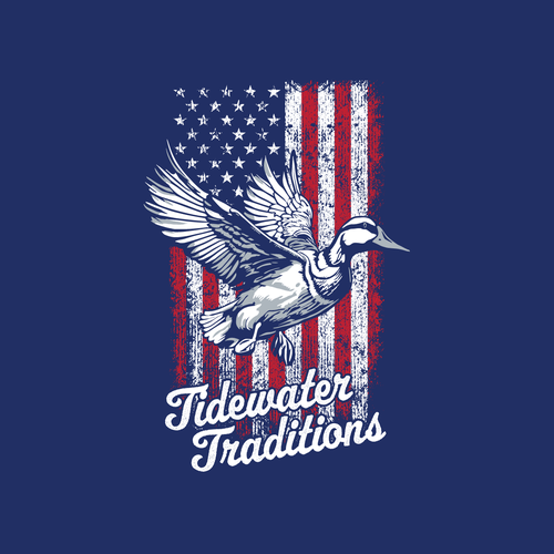 Hunting t-shirt with the title '"American Wild Duck" Tidewater Traditions T-Shirt'