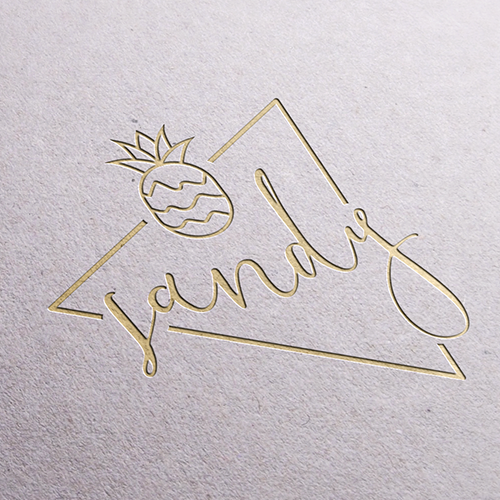 Pineapple logo with the title 'Logo for Sandy Piña'