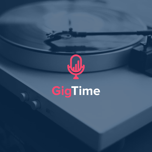 Microphone logo with the title 'Business Podcast'