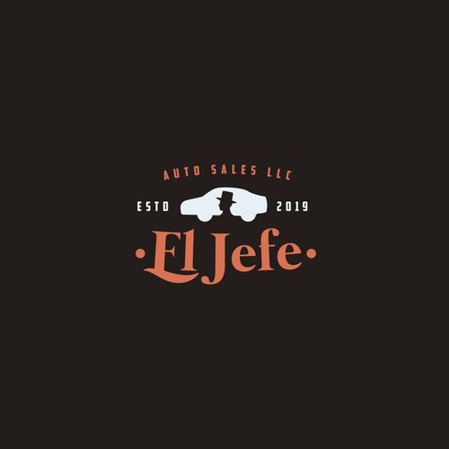 Auto design with the title 'El Jefe Logo'