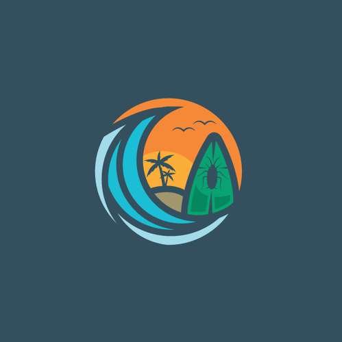 Beach logo with the title 'SHORELINE logo'