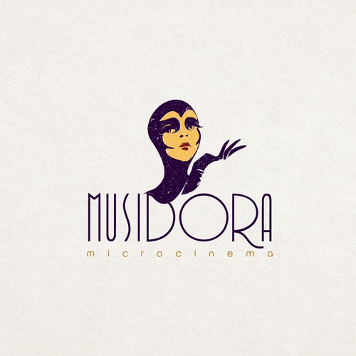 Face logo with the title 'Iconic Logo Portrait for Movie Theater & Art Gallery'