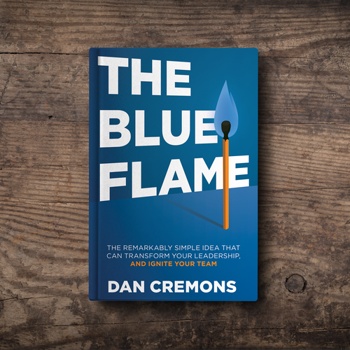Perspective design with the title 'The Blue Flame Book Cover'