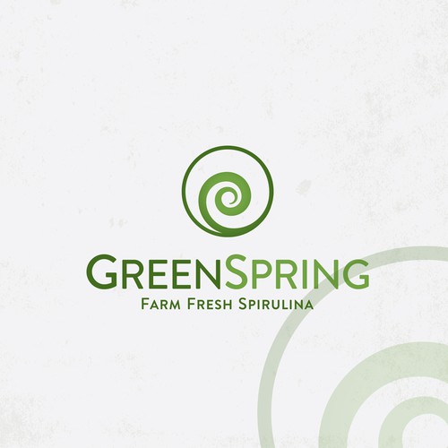 Supplement logo with the title 'Fresh Spirulina Farm logo'