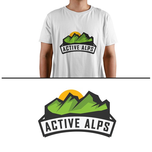 View logo with the title 'Logo concept for alps view'