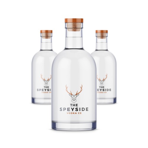 Low poly design with the title 'Geometric logo concept for TheSpeyside Vodka co.'