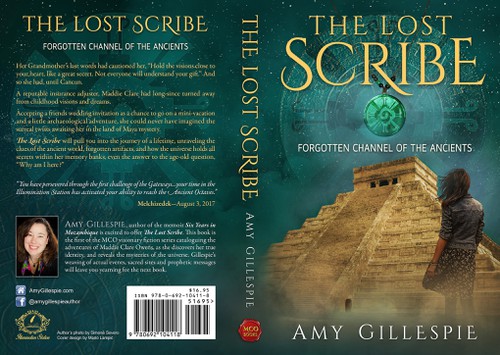Historical fiction book cover with the title 'Dynamic Book Cover for Adventure Fiction Series, at forgotten sacred sites'