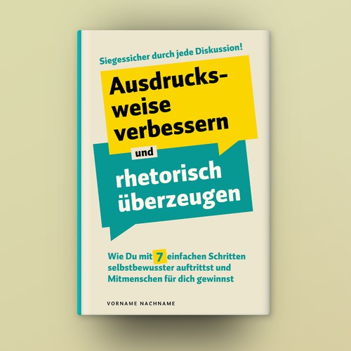 German book cover with the title 'Book cover concept non-fiction book'