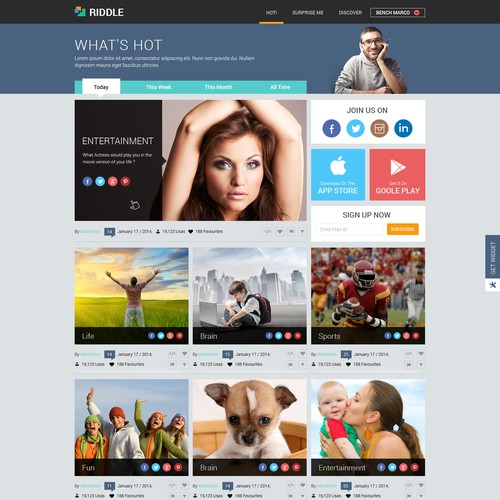 Blog website with the title 'Blog'