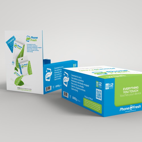 Simple packaging with the title 'Phone Fresh Pop Up Display'