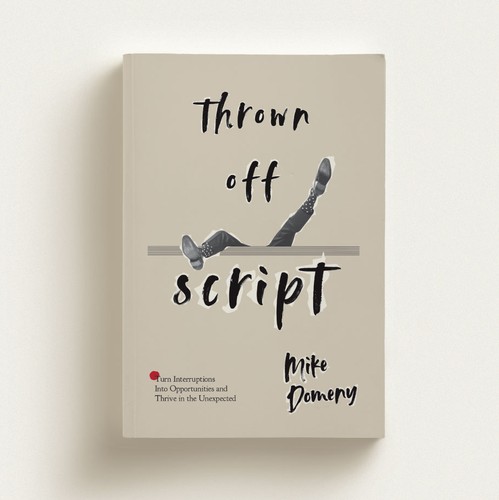 Funny book cover with the title 'Thrown Off Script'