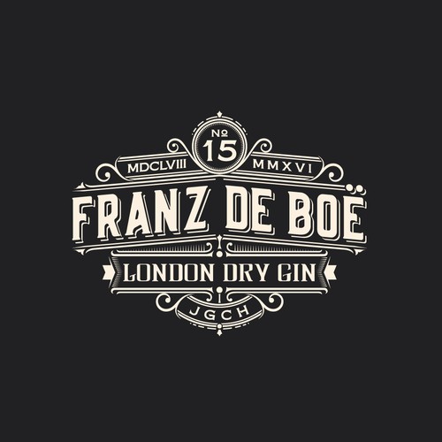 Liquor design with the title 'Logo design for Franz De Boe'