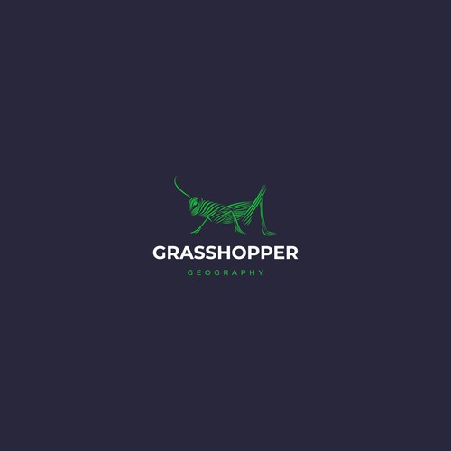 Bug logo with the title 'Grasshopper logo for sale'