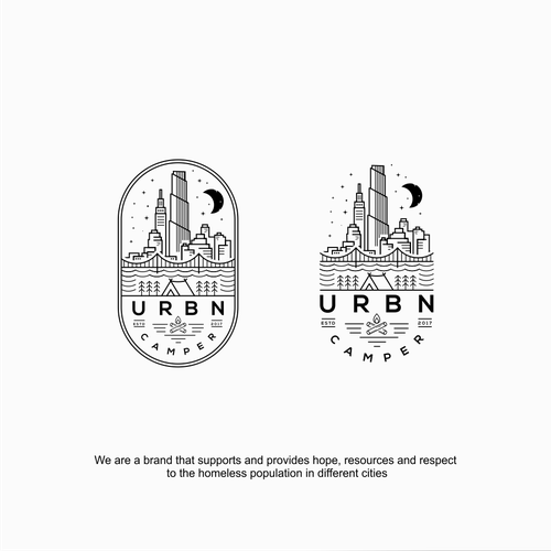 Skyline design with the title 'urbn camper'
