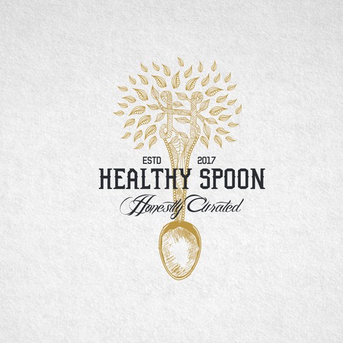 Spoon logo with the title 'Healthy Spoon'