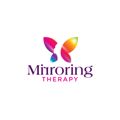 Butterfly logo with the title 'Mirroring Therapy Logo'