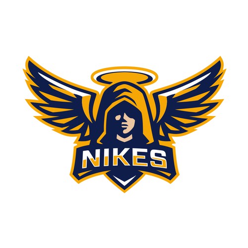 Angel logo with the title 'Nikes School Logo'