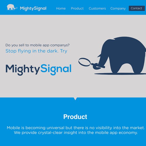Elegant website with the title 'Mighty Signal Web Design'