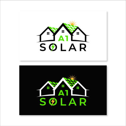 Solar panel design with the title 'Logo Design Contest Winning Design'