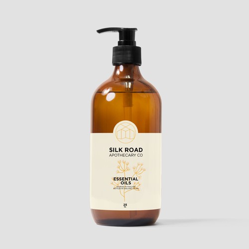 Essential oil label with the title 'Cosmetic label '