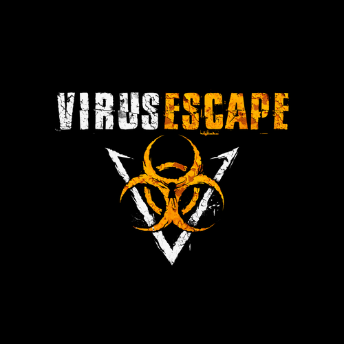 Gritty logo with the title 'Logo design for Virus Escape'