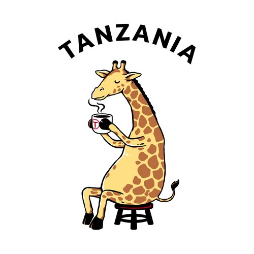 Animal artwork with the title 'Tanzania Coffee Bagmarking'