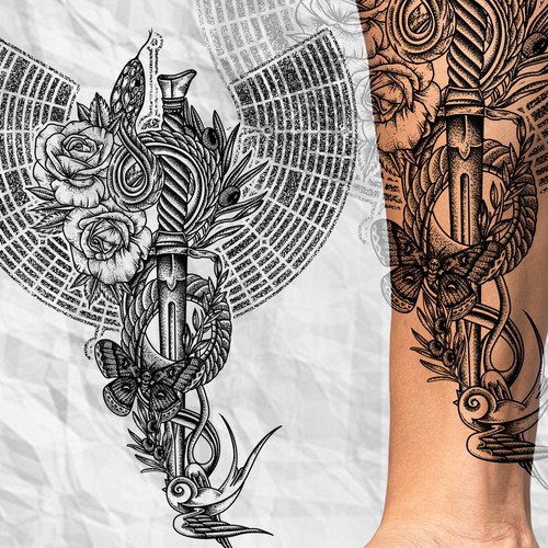 Tattoo artwork with the title 'Tattoo Design'