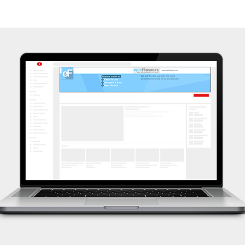 Header design with the title 'YouTube theme for epicFlowers'