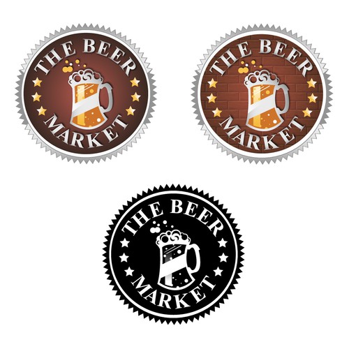 Brick design with the title 'Logo proposal for The Beer Market'