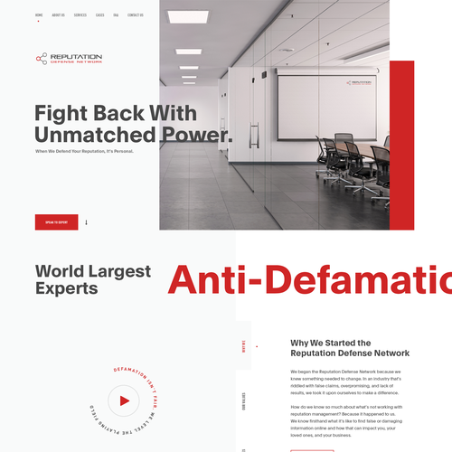 Innovative website with the title 'Reputation Management '