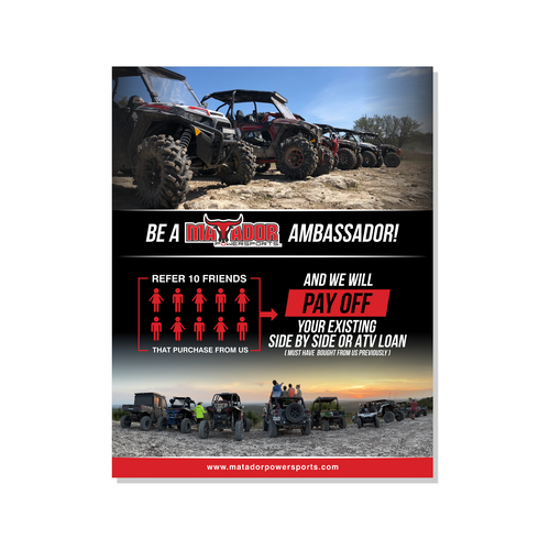 Rally design with the title 'Matador Powersports'