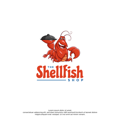 Shrimp logo with the title 'The Shellfish Shop'