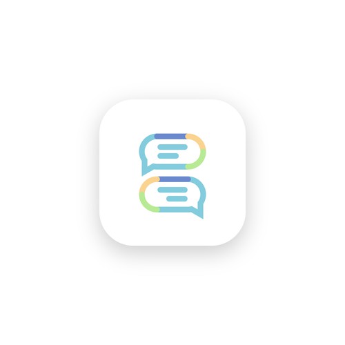 Messaging design with the title 'Logo for chat app'