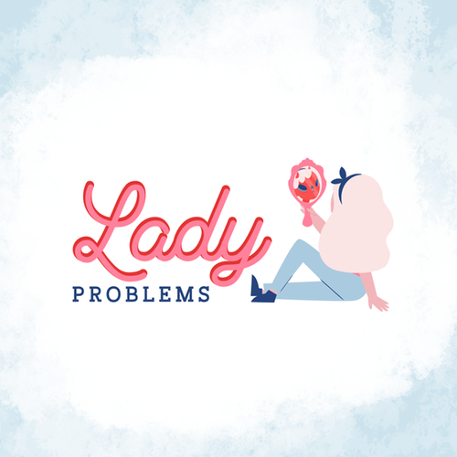 Podcast logo with the title 'Lady Problems Logo'
